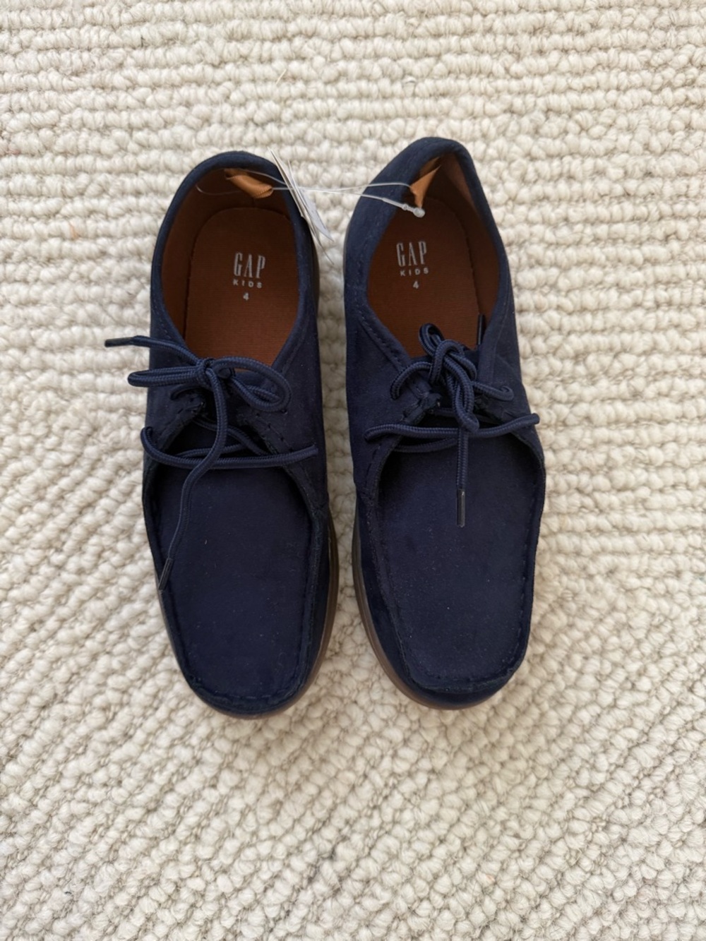 GAP Navy Suede Slip-On Loafers with Laces